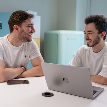 Two Staffmatch team members sharing laughs together.