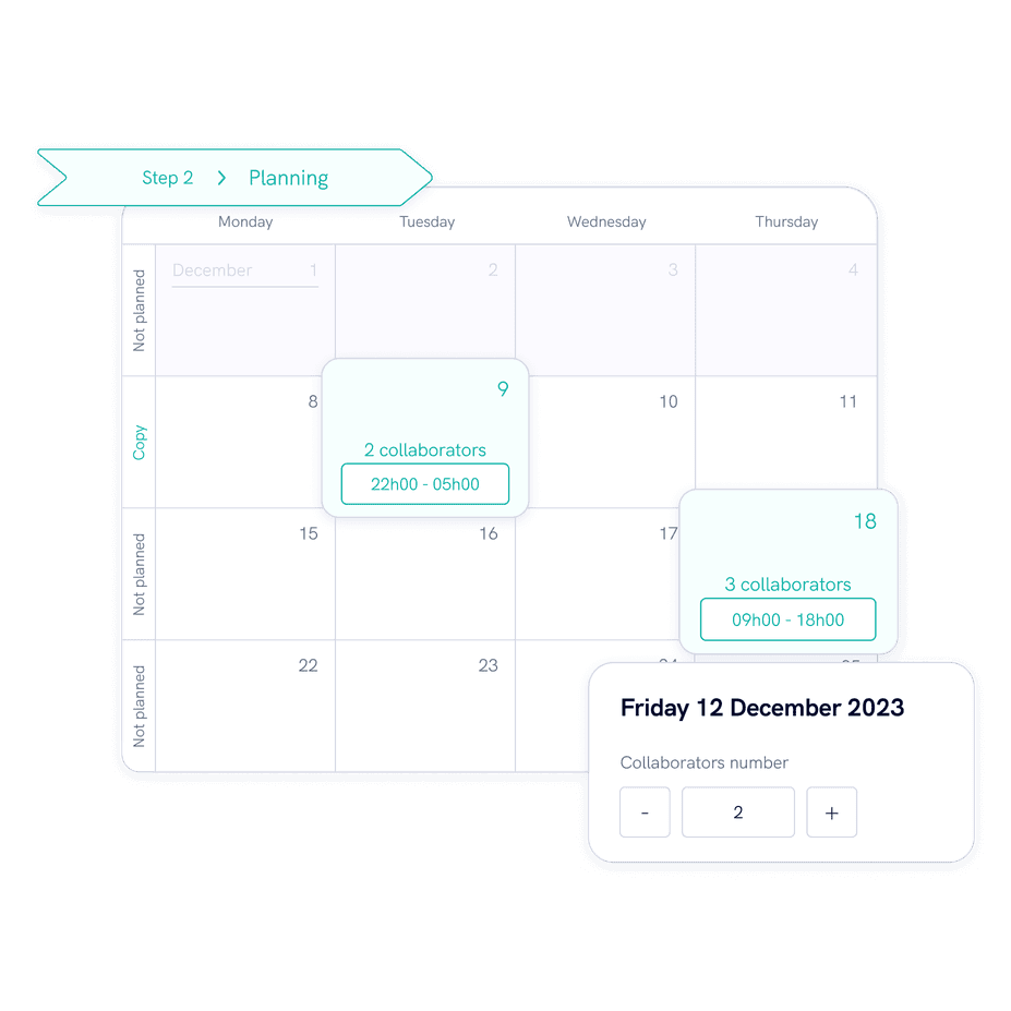 Illustration presenting the “Planning” feature.