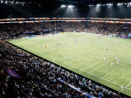 Racing 92 on the field during a match.